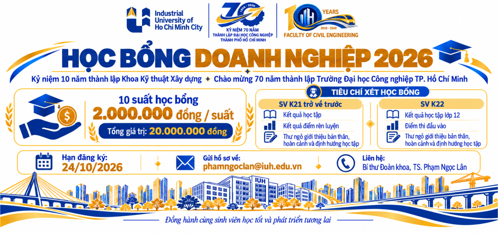 THÔNG BÁO XÉT HỌC BỔNG DOANH NGHIỆP NĂM 2026
