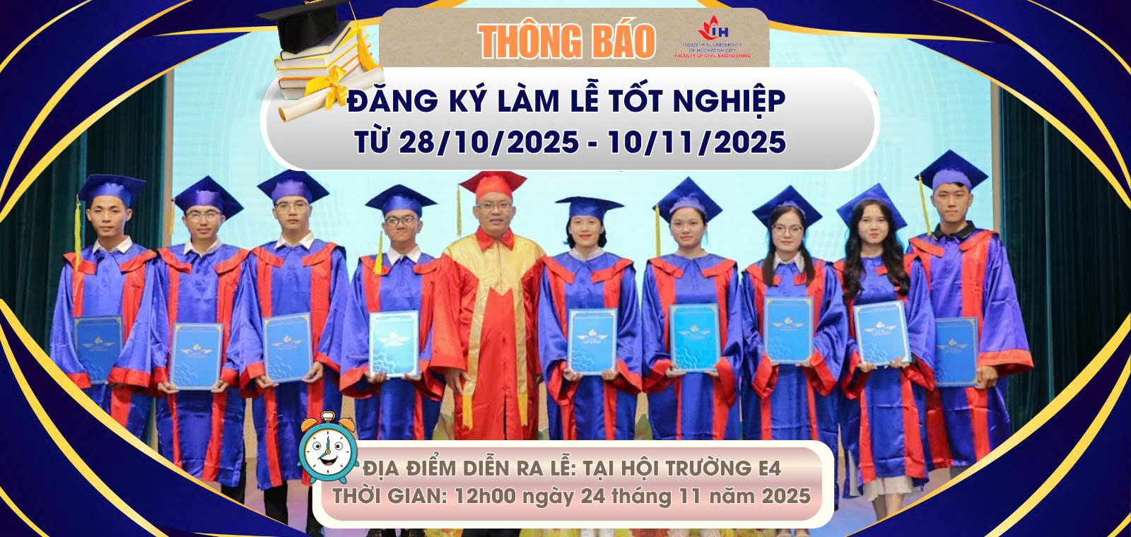 Thông báo đăng kí làm lễ tốt nghiệp